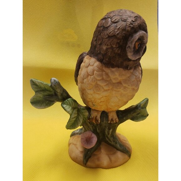 Vintage UCG Taiwan Owl Figurine On Tree Branch - Picture 4 of 11